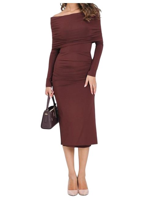 Midi dress bourdeaux Max Mara Studio Max Mara | 2526626051600.002